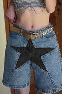 Pantaloni scurți cu patch trendy Star