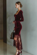 Abito lungo in pizzo Velvet Sweetheart