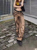 Průmyslové cargo džíny ve street stylu