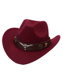 Western cowboyhat med oksehoved-dekoration