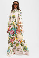 Abito lungo fluido con stampa floreale Sunshine squisita