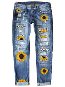 Modische Slim Fit bedruckte Jeans