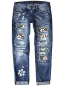 Modische Slim Fit bedruckte Jeans
