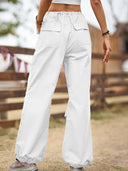 Pantaloni jogger cargo cu șnur, stil vintage urban