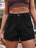 Pantaloncini cargo in denim stile americano