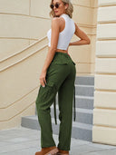 Pantaloni Utility in Denim con Nastro Lavato