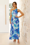 Abito Maxi Laken - Fantasia Floreale Blu