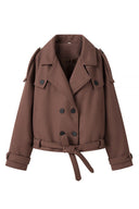 Veste en laine classique à col cranté