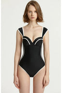 Colorblock Koreaanse stijl sweetheart badpak