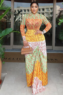Abito Maxi in Rete con Logo Graffiti Y2K