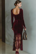 Abito lungo in pizzo Velvet Sweetheart