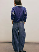 Low-rise straight jeans med snøre