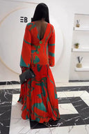 Vestido maxi plisado Ola Tropical