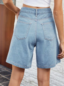 Justerbar Talje Denim Bermuda Shorts