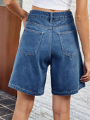 Justerbar Talje Denim Bermuda Shorts