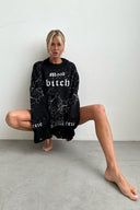Oversize Streetwear Poškozený Svetr