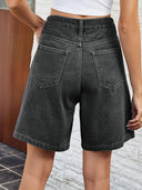Justerbar Talje Denim Bermuda Shorts