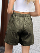 Shorts di denim elasticizzato effetto usato
