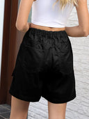 Shorts di denim elasticizzato effetto usato