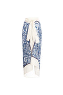 Blue Dragonfly Print Ruffle Bikini Set