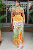 Abito Maxi in Rete con Logo Graffiti Y2K
