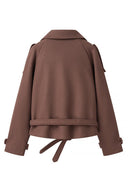 Veste en laine classique à col cranté