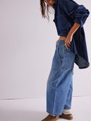 Utility straight jeans med lommer