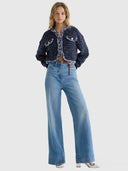 Klasik Yıkanmış İspanyol Paça Denim Pantolon