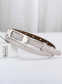 حزام نسائي أنيق رفيع من جلد التمساح
