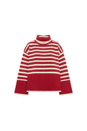 Maglione a collo alto a righe