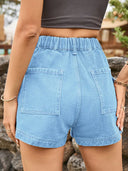 Pantaloncini cargo in denim stile americano