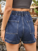 Pantaloncini cargo in denim stile americano