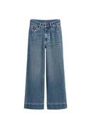 Petite High-Waist Weite Jeans
