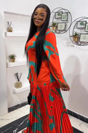 Vestido maxi plisado Ola Tropical