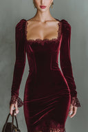 Abito lungo in pizzo Velvet Sweetheart