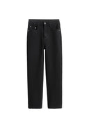 Schwarze Jeans mit hoher Taille und Zigarettenform