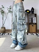 Blugi Paratrooper Cargo cu Gradient