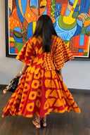 Conjunto de falda con estampado étnico vibrante