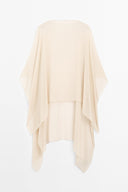 Top fluido leggero in chiffon con mantella
