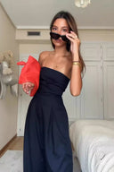Yıldızlı Gece - Askısız Sırtı Açık Tulum
