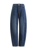 Trendige, lockere Jeans mit Bogen-Schnitt