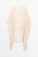 Top fluido leggero in chiffon con mantella