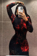 Afrikansk Ringprint Maxi-kjole