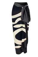 Colorblock halter badpak met hoge taille