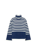 Maglione a collo alto a righe