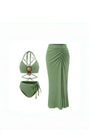 Boho saliegroene bikiniset voor dames