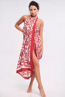 Conjunto de traje de baño de una pieza con estampado étnico