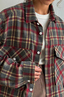 Camicia Vintage Sciolta a Quadri Casual