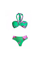 Halter trykt sexet bikini sæt