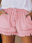 Jeansshorts mit elastischem Bund, lässig